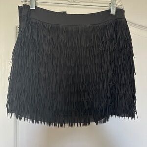 Express fringe mini skirt